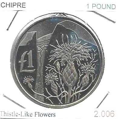 Chipre - - - 1 Libra - 2006 - - - Cardos - - - Moeda Proof