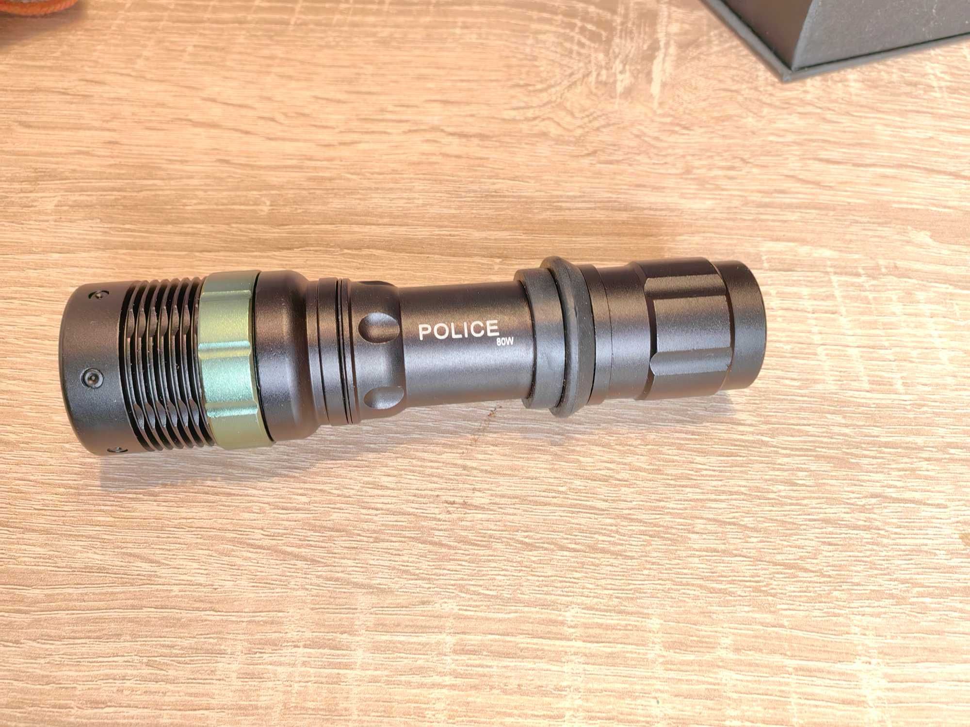 Latarka POLICE 80W ZOOM 2 akumulatory