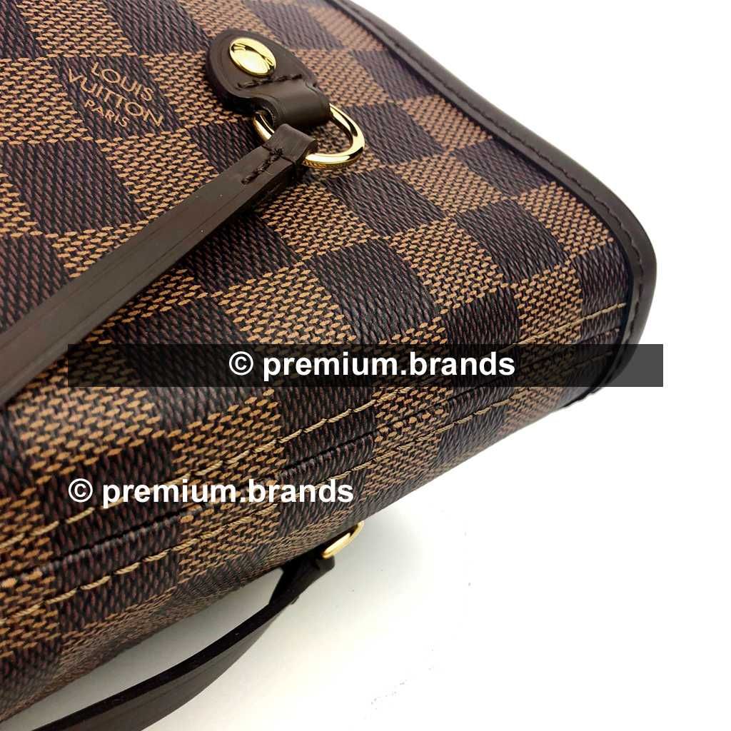 Torebka Louis Vuitton Neverfull MM canvas Damier Ebene/skóra naturalna