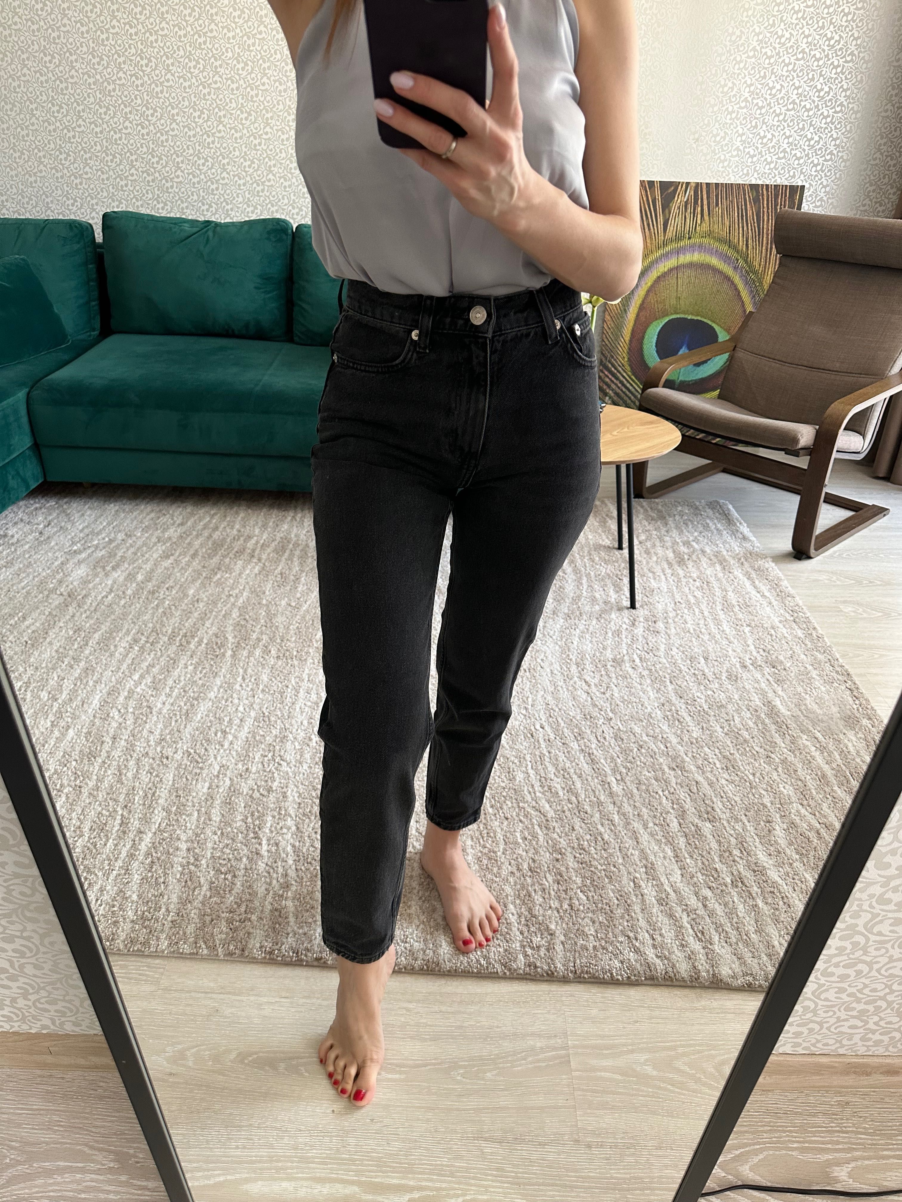 Чорні джинси MOM fit Mango