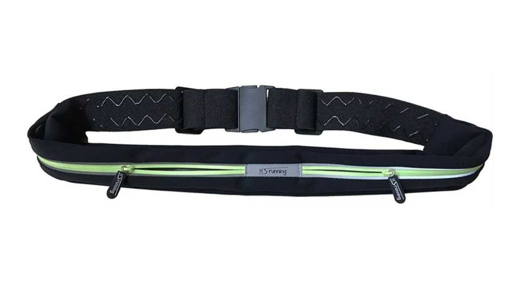 Беговой пояс с 2 эластичными карманами,сумка-пояс It's running ,