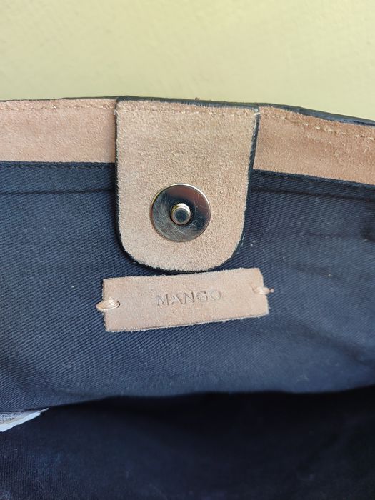 Нова шкіряна замшева сумка Mango