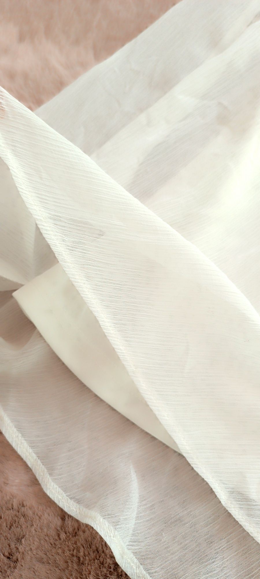 Biała zwiewna sukienka letnia wizytowa elegancka midi długa XS S 34 36