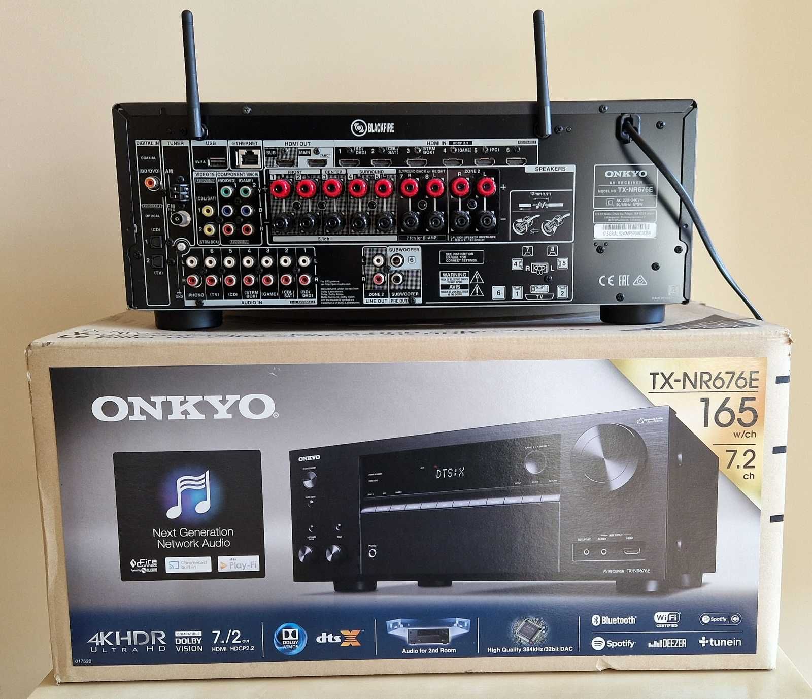 Amplituner sieciowy kina domowego Onkyo TX-NR676E
