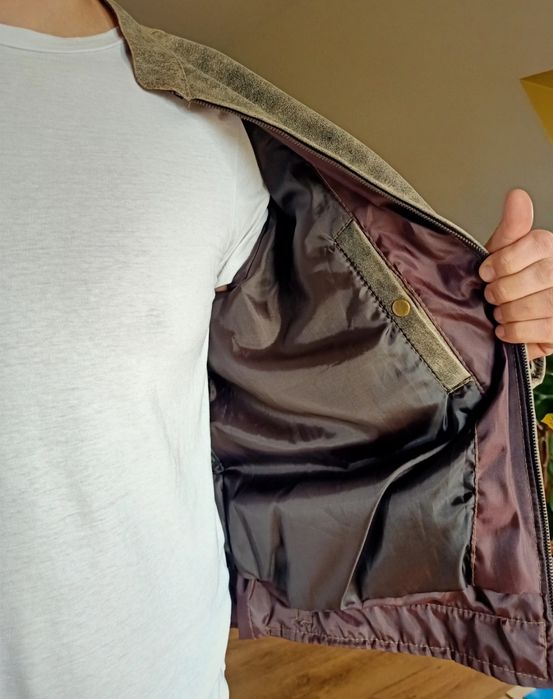 Skórzana męska kurtka, L/XL, Aviatrix