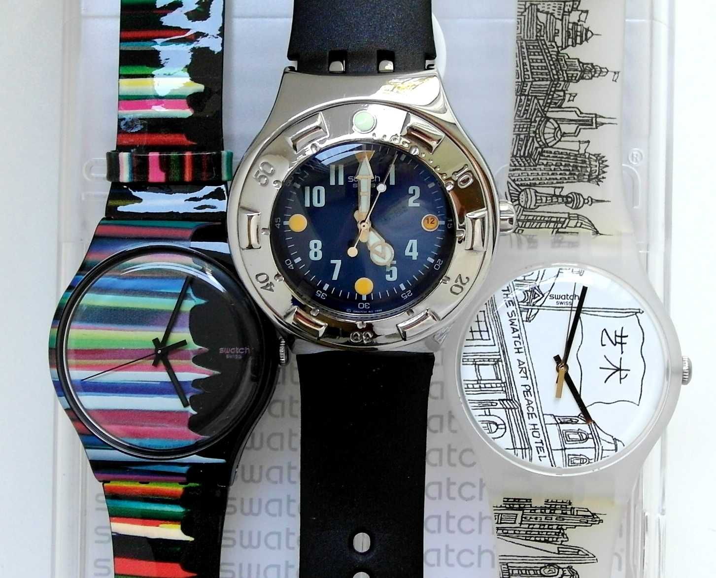 SWATCH,mini kolekcja modele okolicznościowe.