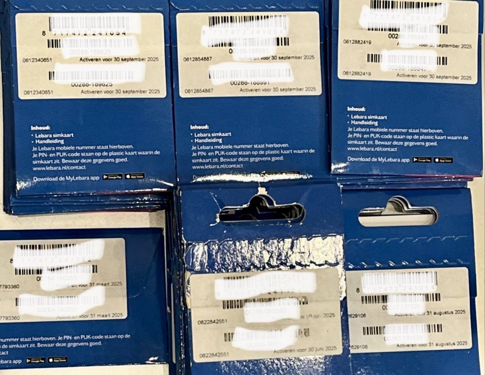 Lebara NL +31 holenderski Starter Karta SIM Card