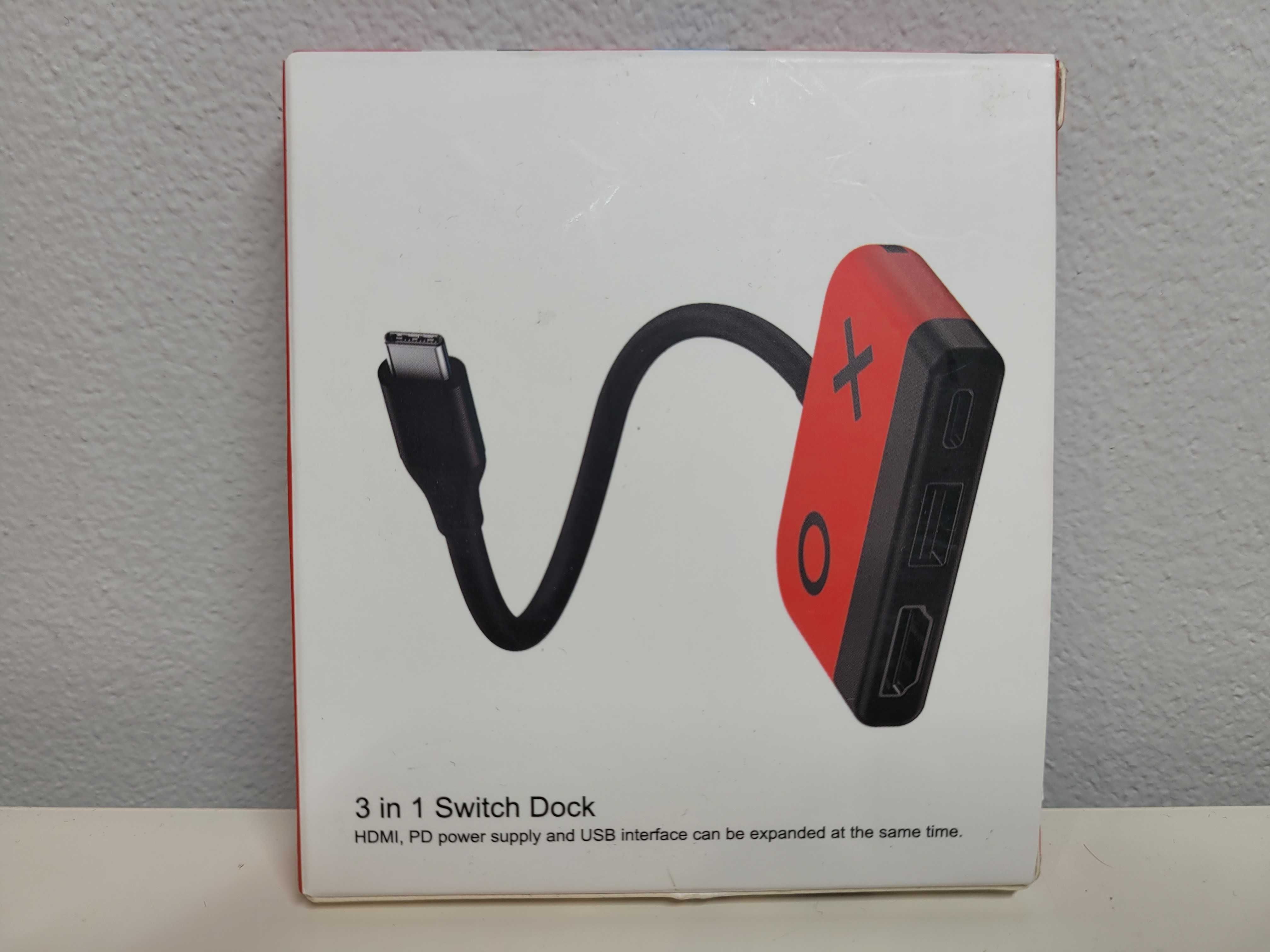 3 w 1 przełącznik dok dla OLED Nintendo Adapter stacja dokująca do NS