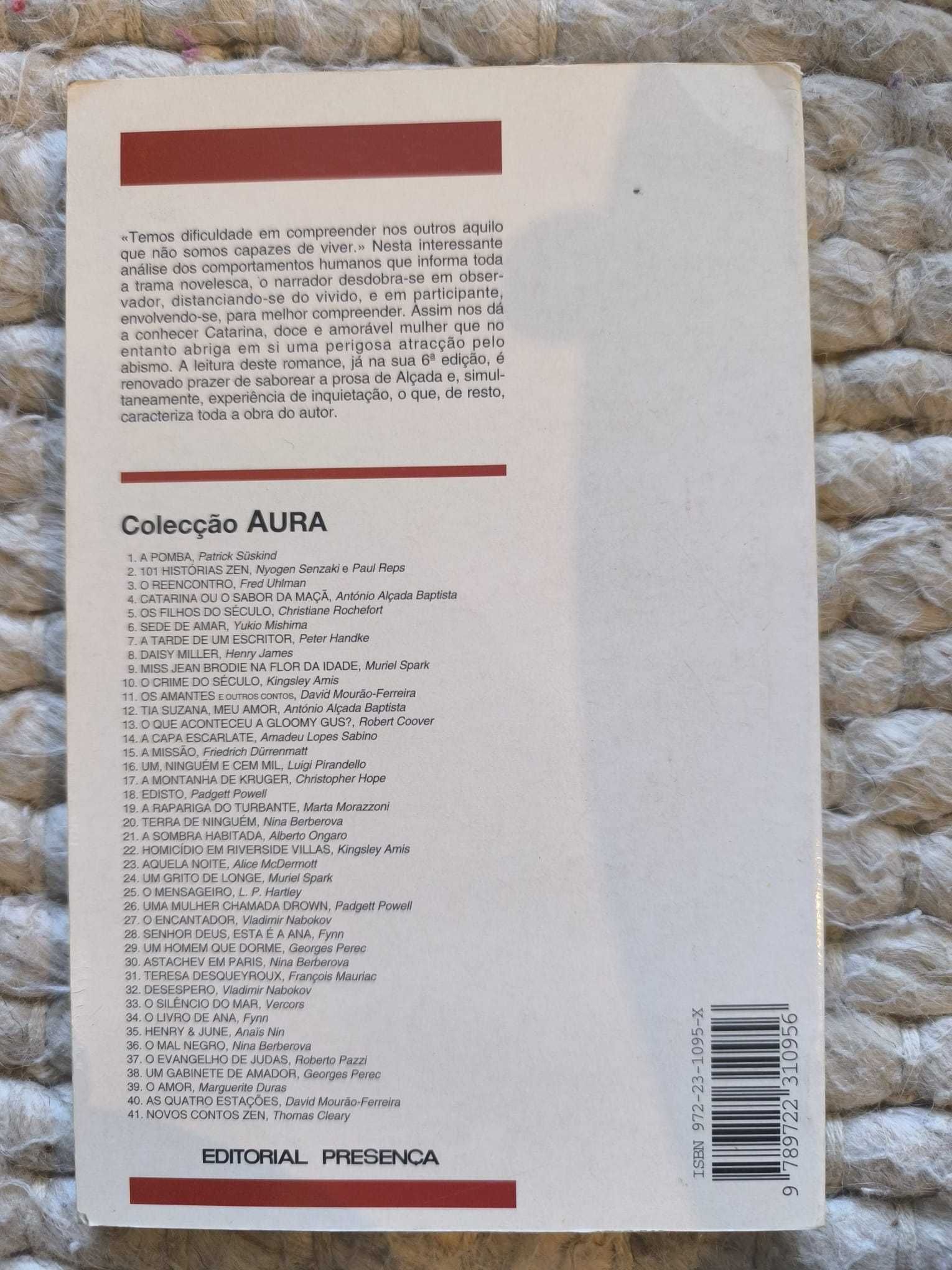 Livro "Catarina Ou o Sabor da Maçã" de António Alçada Baptista