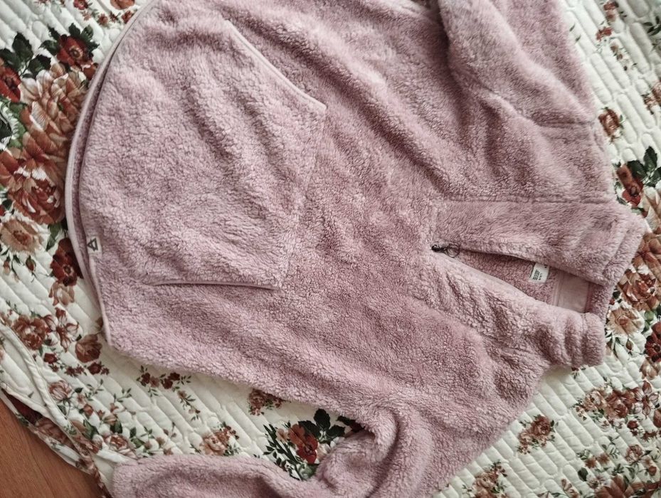 Różowa damska bluza miś L