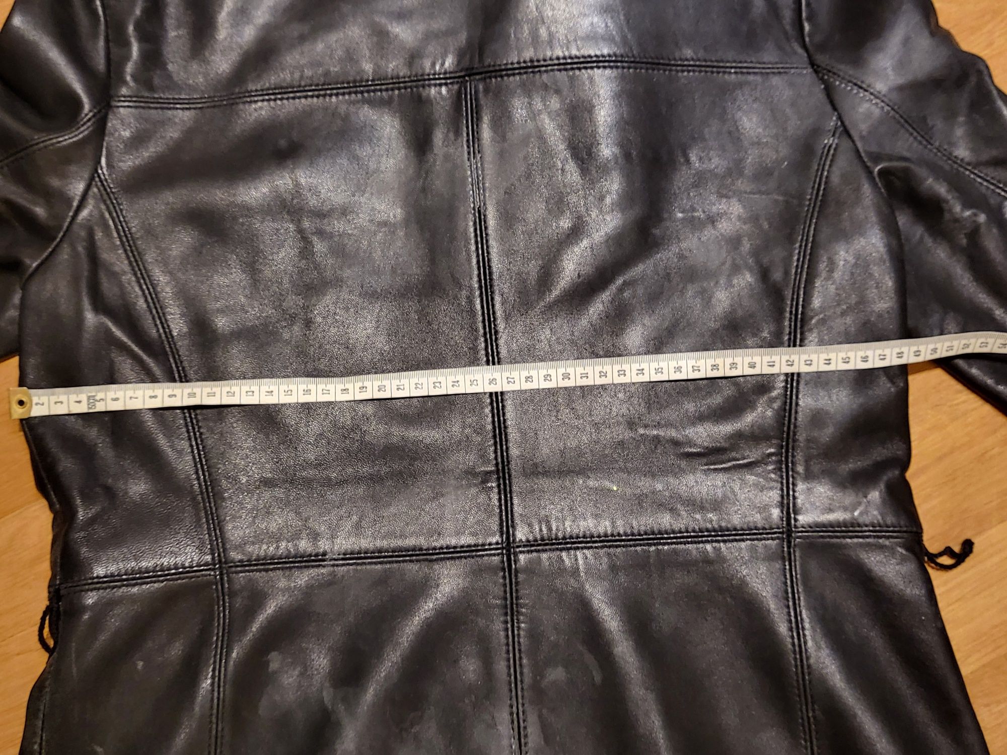 Kurtka Calvin Klein rozm M skóra czarna na jesień wiosnę elegancka