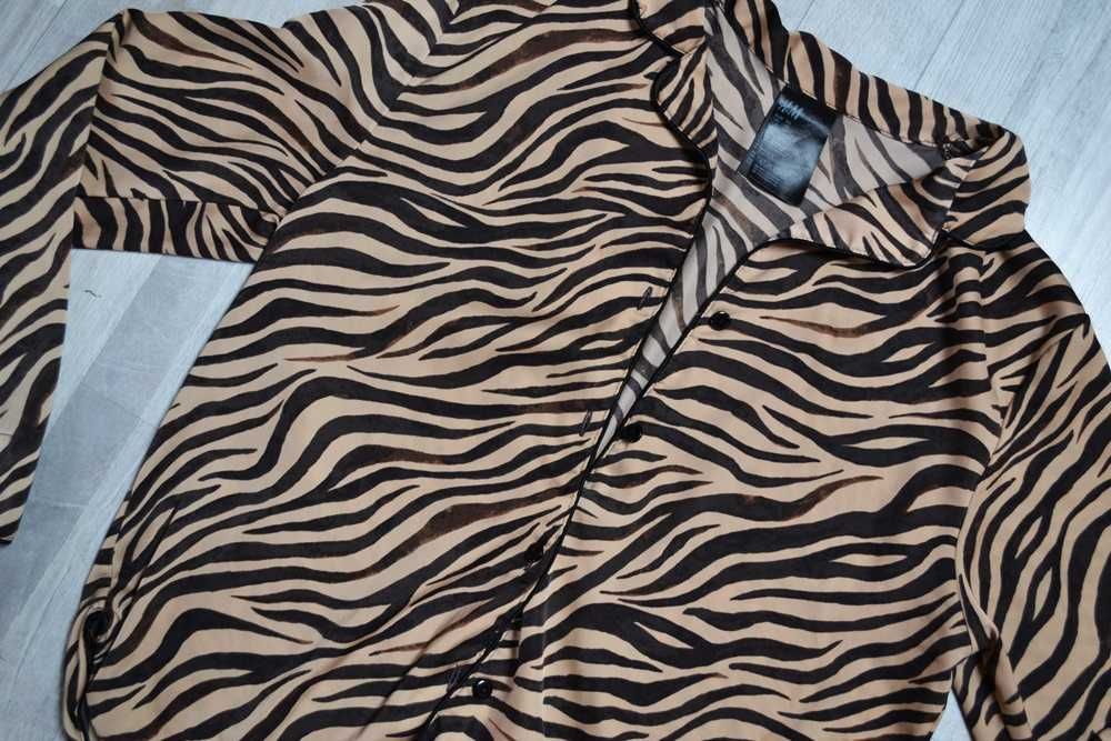 Koszula H&M zebra beżowa prl XS