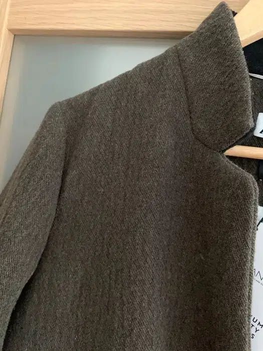 Wełniany płaszcz manteco khaki l 40