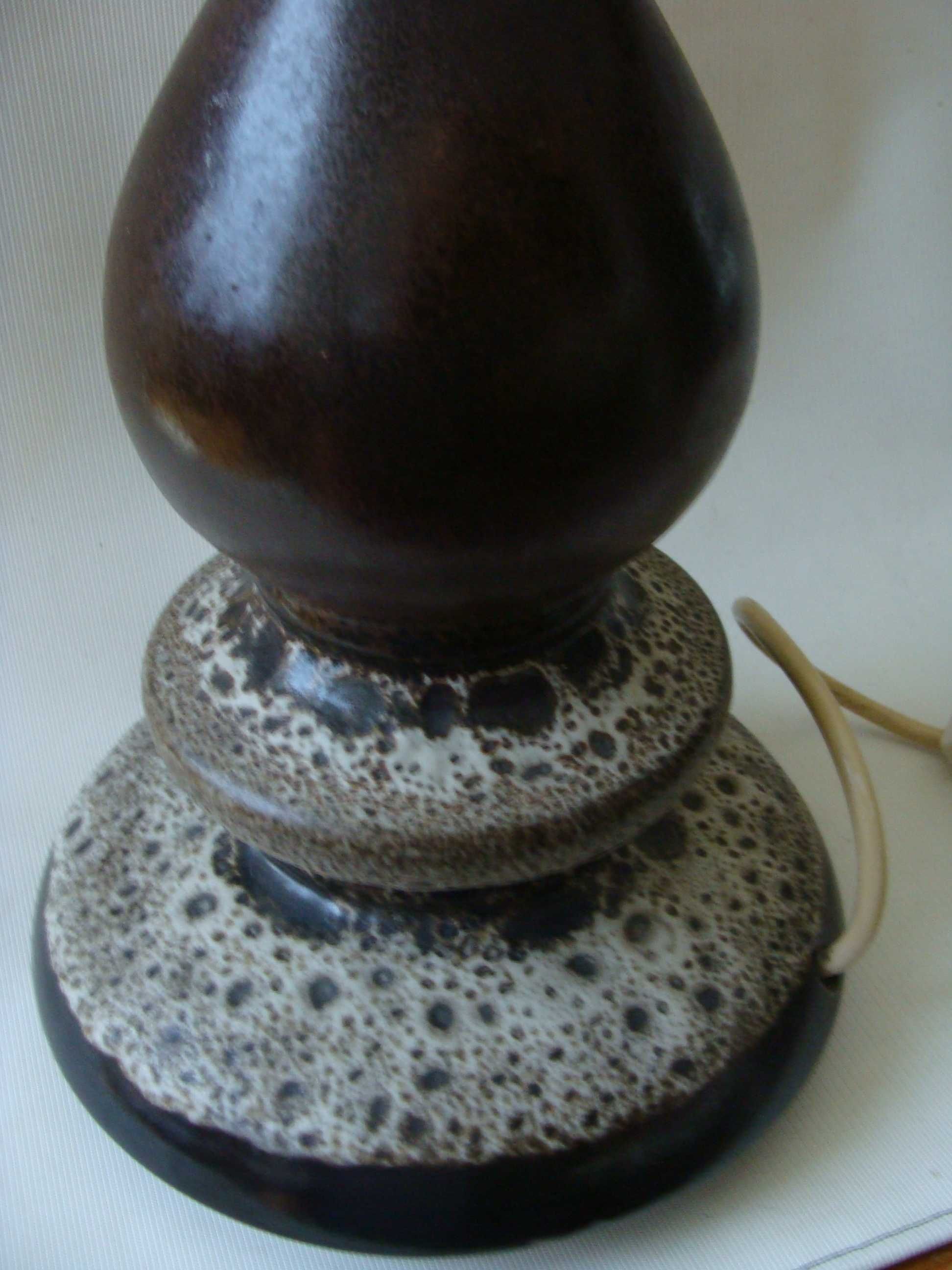 stara lampa ceramiczna  stołowa lawa
