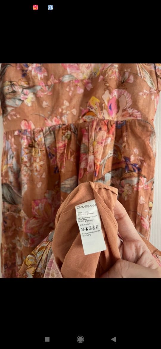 Vestido de algodão Zimmerman