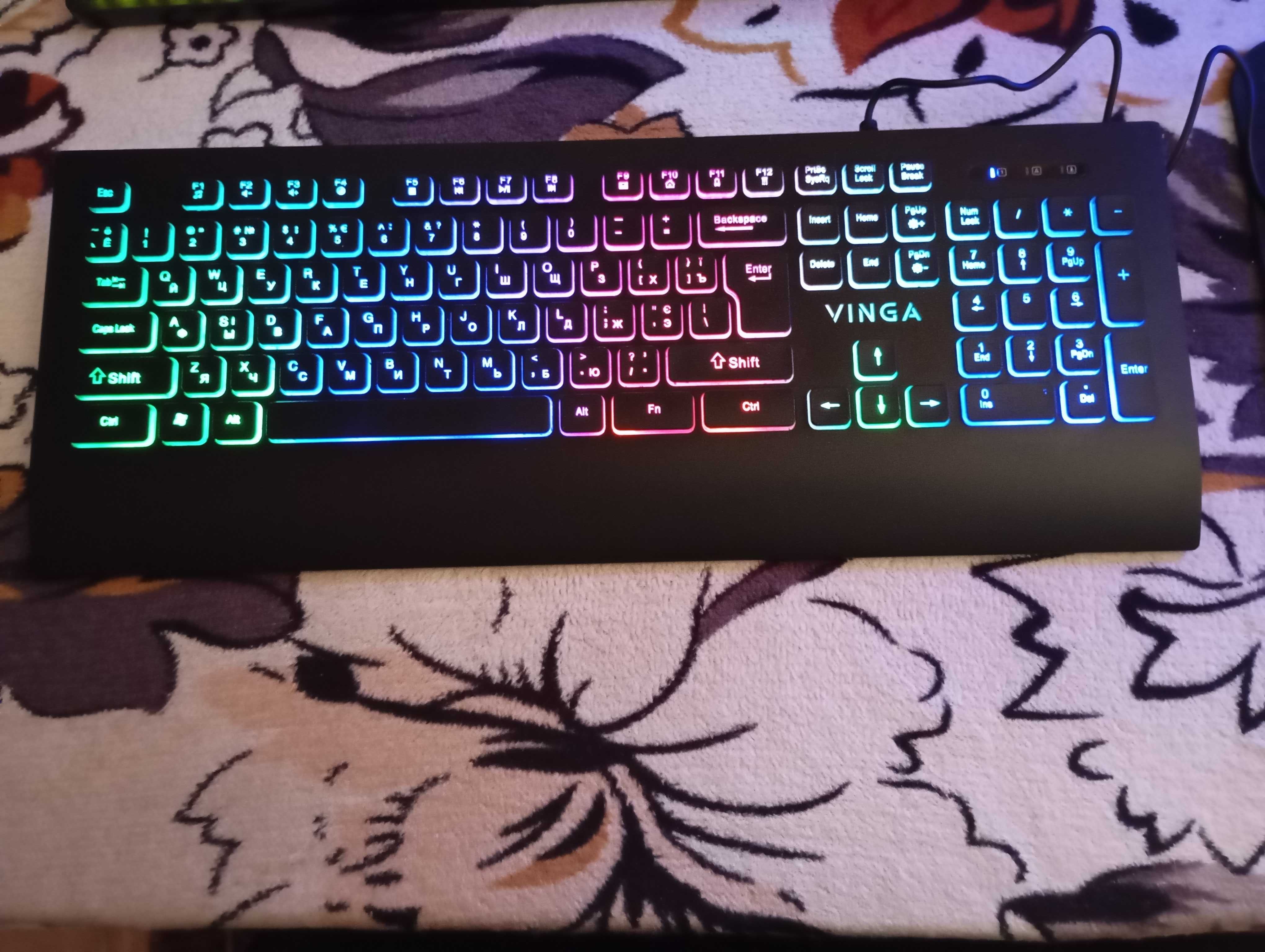 Игровая клавиатура Vinga и Cobra RGB