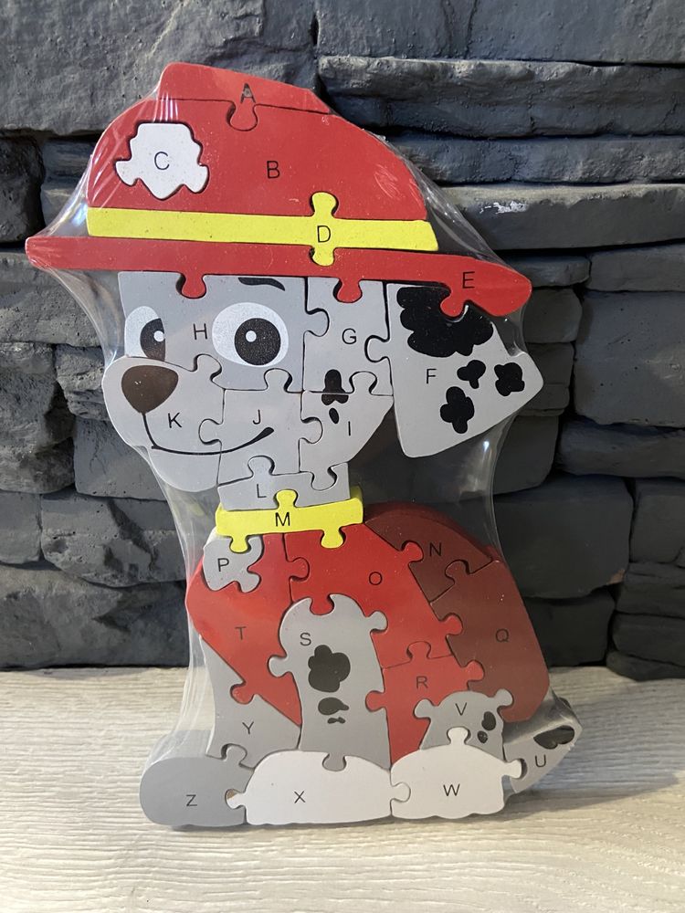 Puzzle drewniane Paw Patrol układanka dla dzieci Marahall edukacyjne