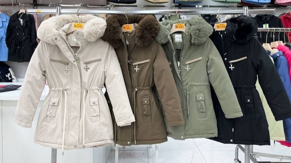 Parka zimowa kurtka zimowa czarna i oliwkowa  rozmiar od 122 do 176 li