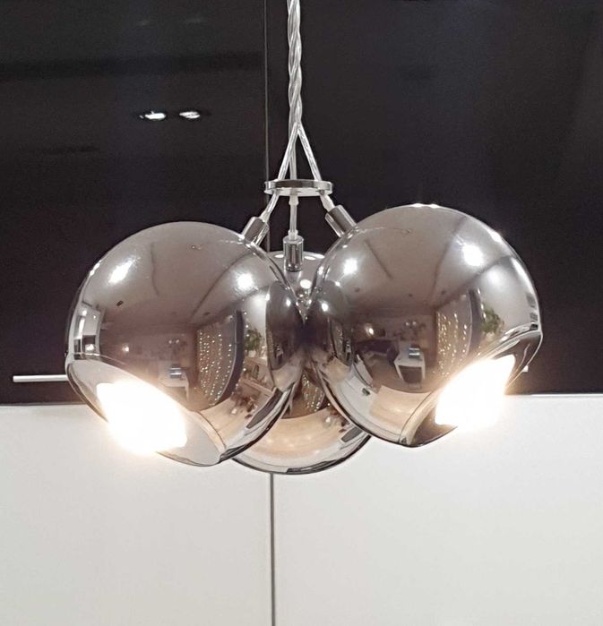 Lampa wisząca 3 srebrne kule