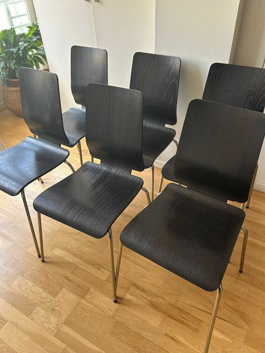 Cadeiras IKEA Gilbert pretas x6