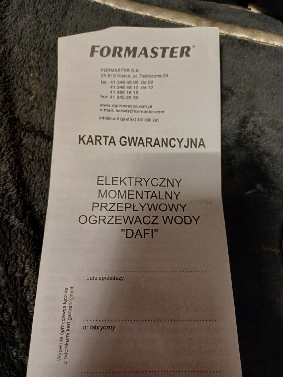 Elektryczny podgrzewacz wody nowy