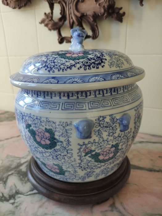 Pote chines com tampa foo dog