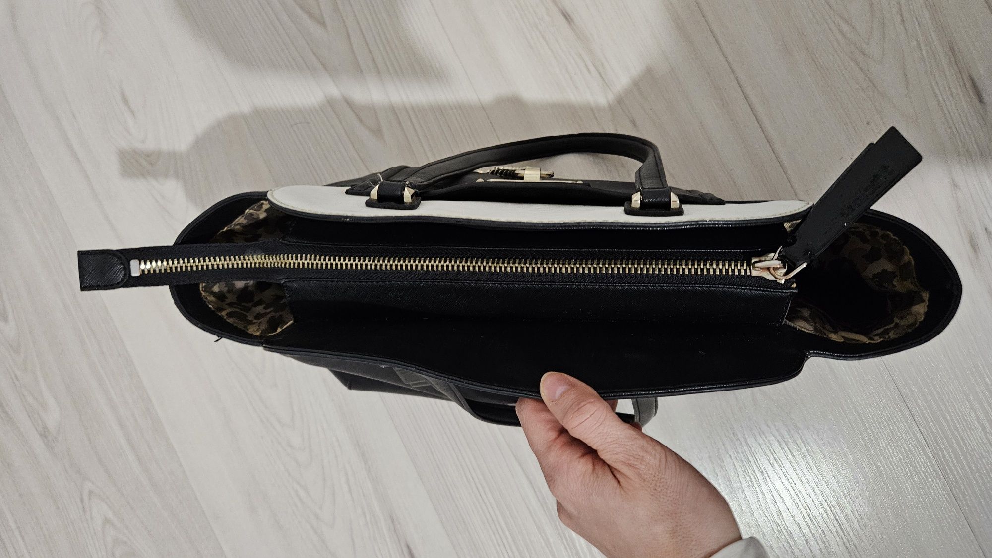 Torba czarna torebka biała guess z łańcuszkiem ekwgabcja dysk shopper