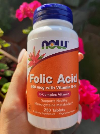 Фолиевая Гиалуроновая кислота Now Foods California Folic Hyaluronic
