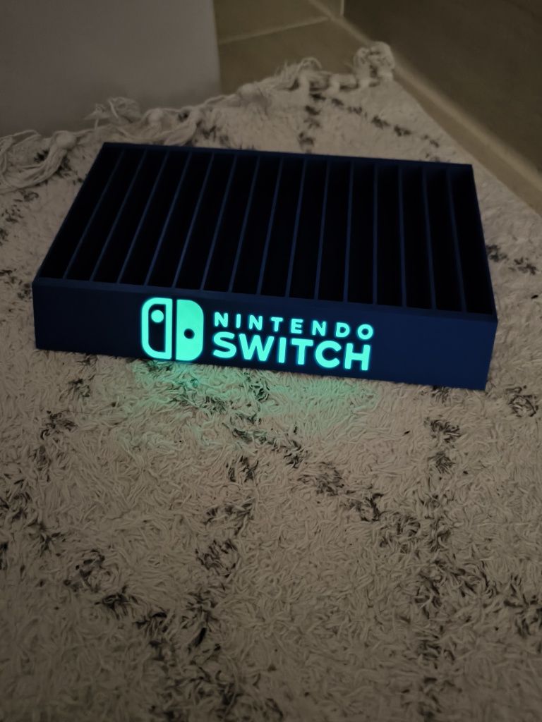 Stojak podstawka na gry Nintendo Switch napis świecący