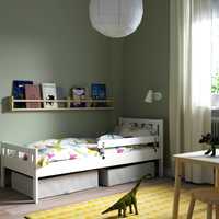 Cama infantil - Estrutura cama c/estrado ripas, branco, c/ colchão