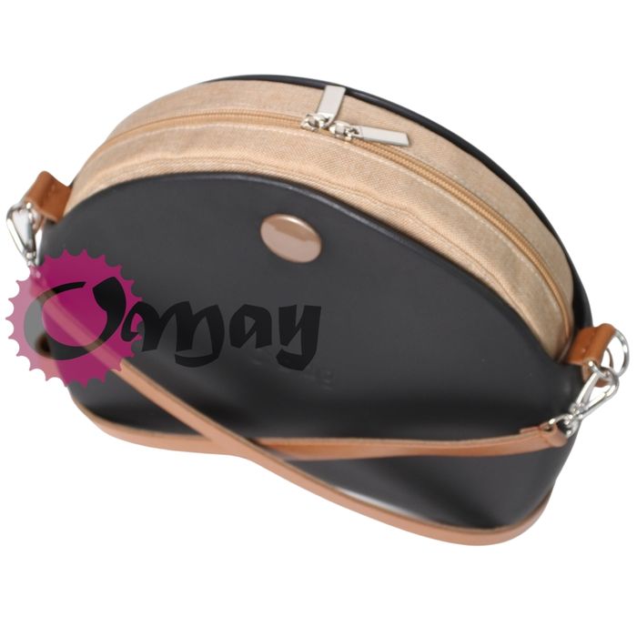 organizer OBAG MOON LIGHT beżowy len biszkopt 2 kieszenie wkład OMAY