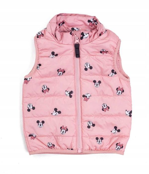 Bezrękawnik kamizelka Myszka Minnie z kapturem H&M 68