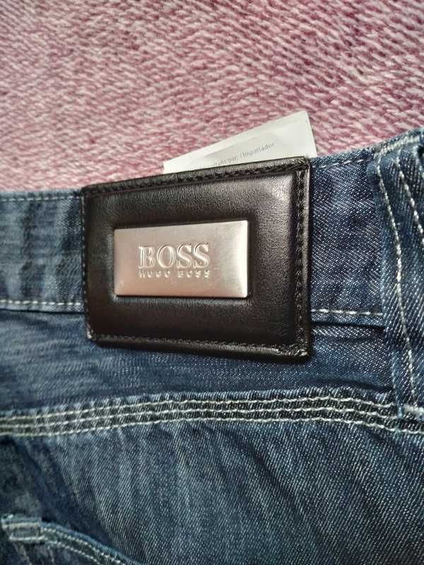 Spodnie męskie, bawełna, granatowe rozmiar L, Hugo Boss