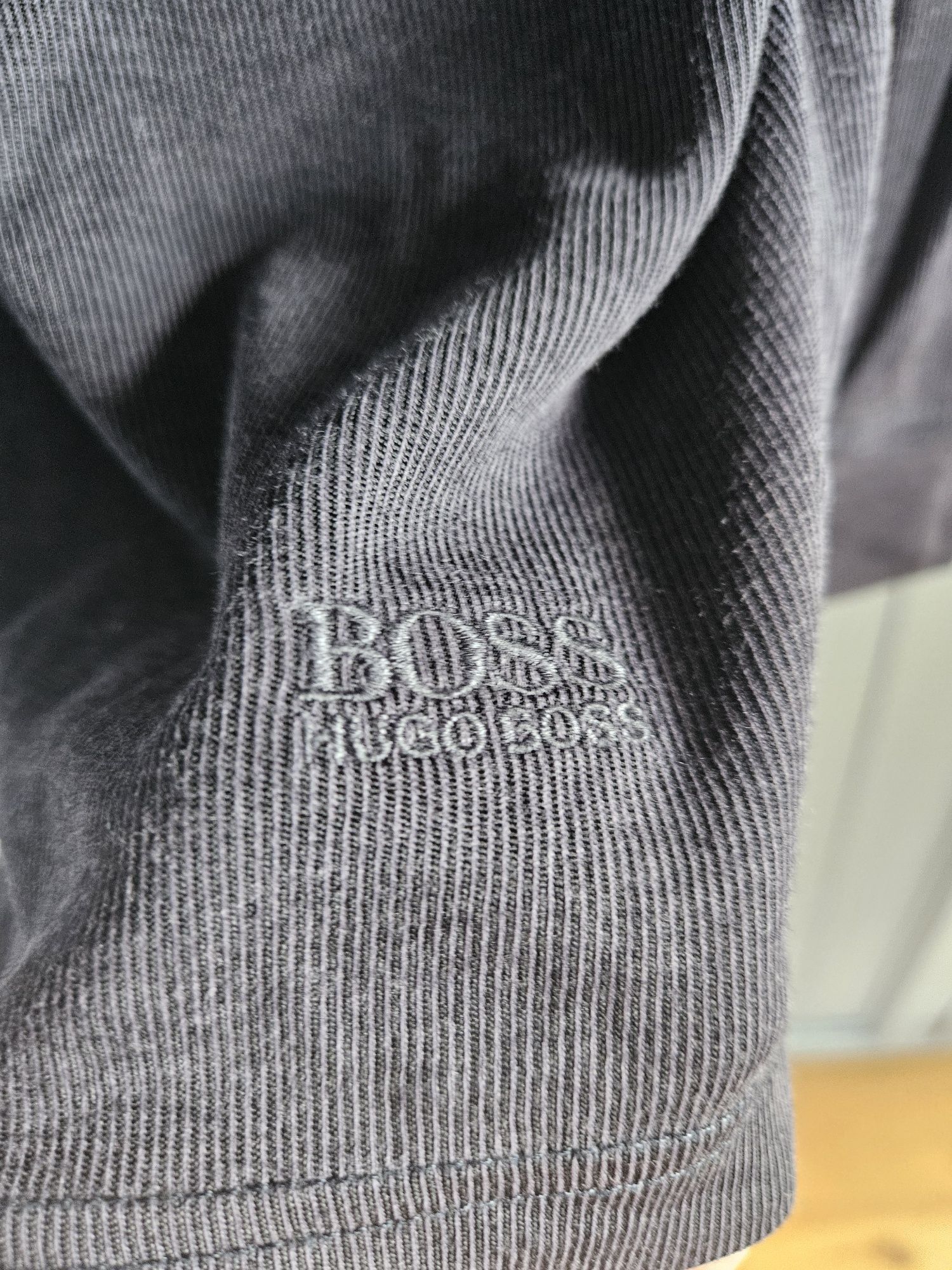 Polo z długim rękawem sweter hugo boss xxl granat logo suwak