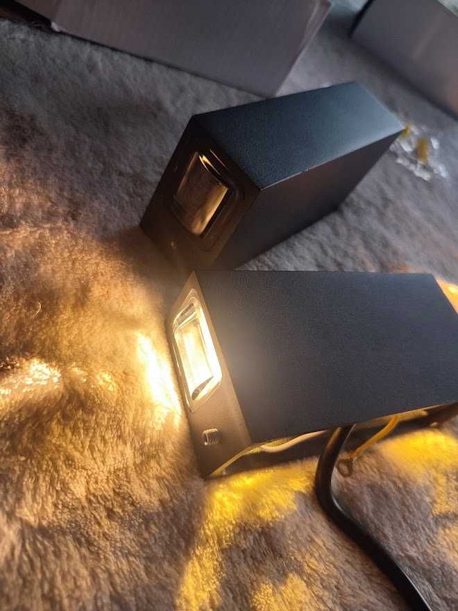 2x Kinkiet Zewnętrzny Led Czarny 2 Stronny IP65