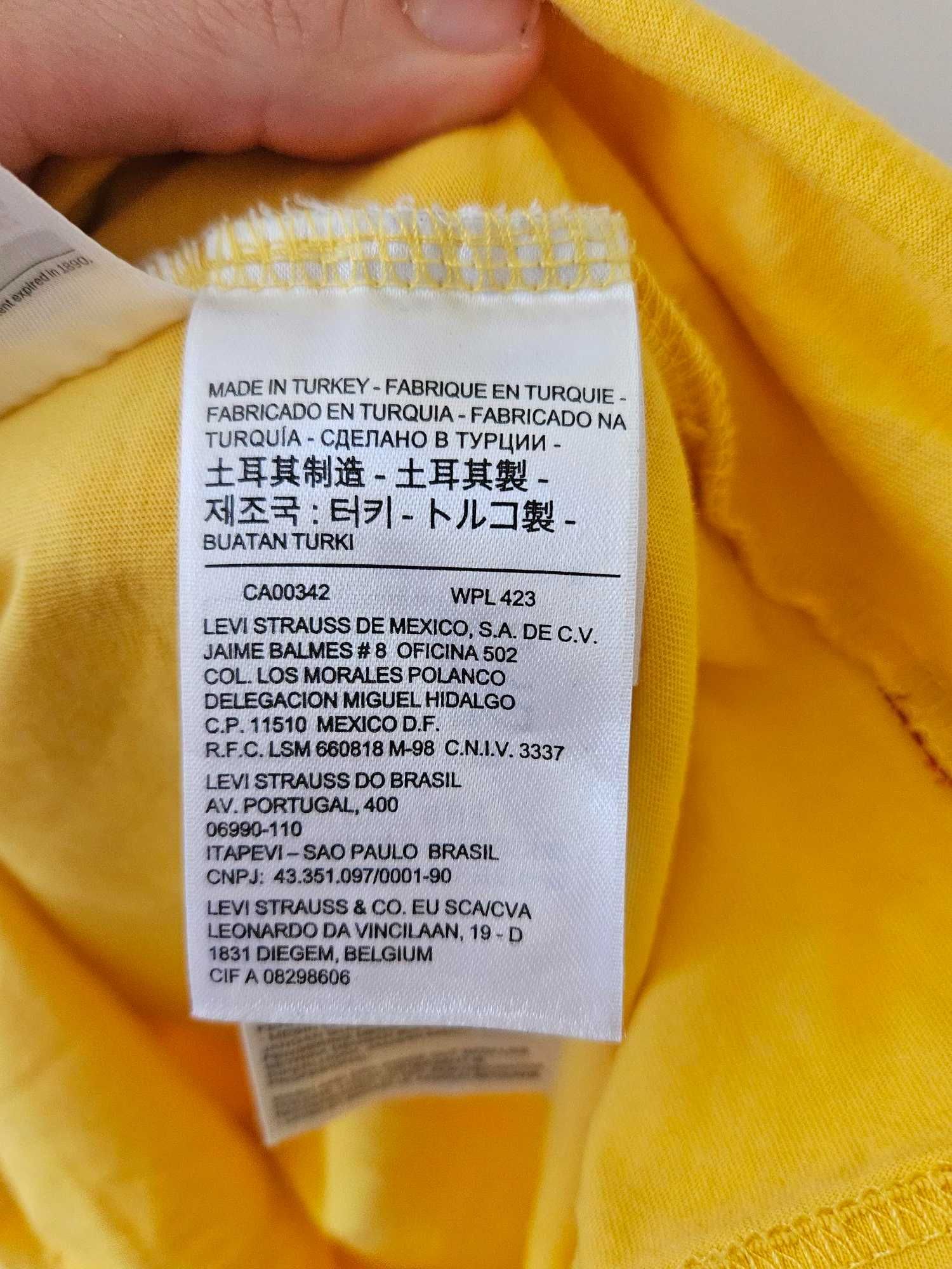T-shirt Levi's S wypukły zamszowy napis bawełna