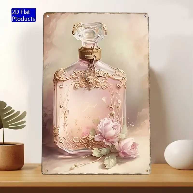 . Elegancki wiktoriański aluminium butelka perfumowa