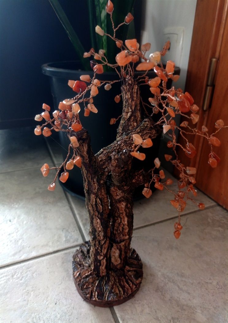 Árvore da vida pedra cristal citrino laranja
