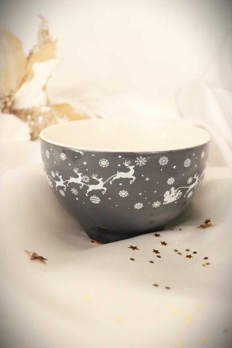 Tigela Porcelana Renas tema Natal