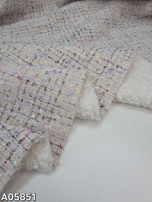 Ткань  экокожа намеху,твид Шанель на  меху опт и розница