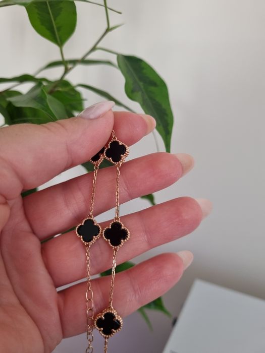 Браслет Van Cleef Ван клиф конюшина клевер золото 585