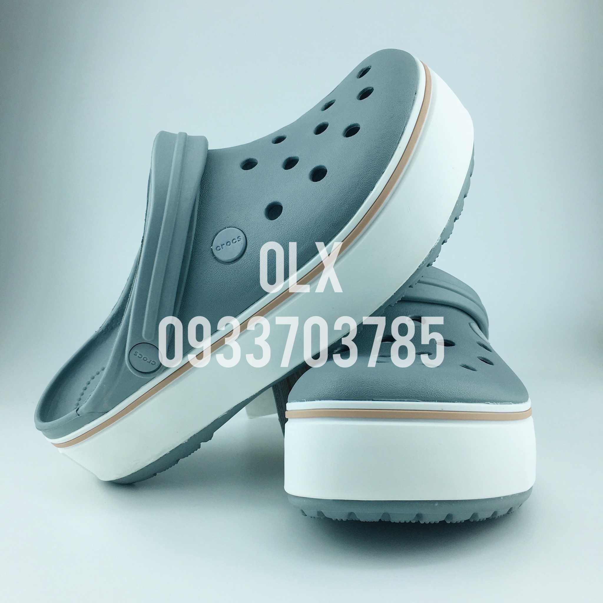 Жіночі Високі Крокси Платформ Crocs Crocband Platform Mineral Блакитні