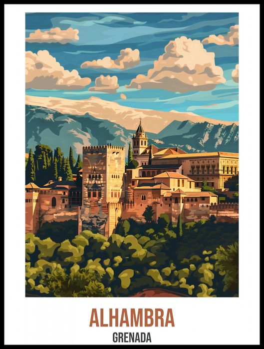 Plakat 60x80cm Alhambra