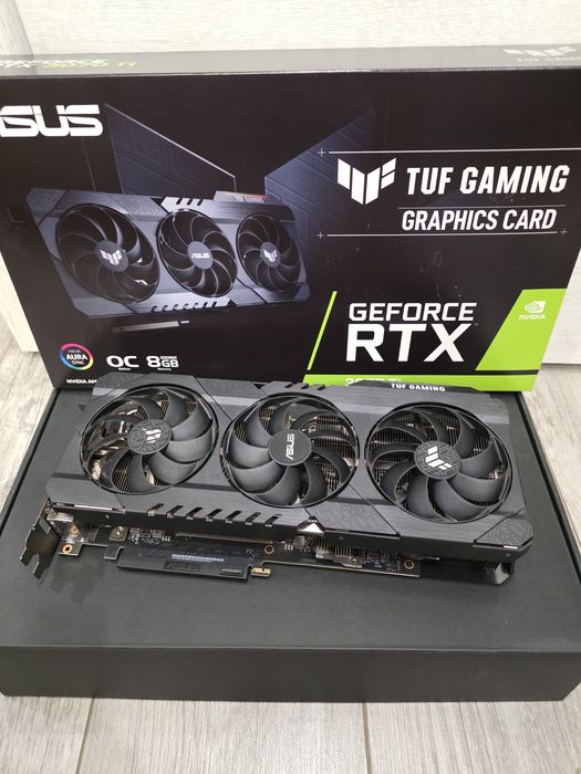 Ігрова відеокарта Asus TUF RTX 3070 Ti (8GB). Повний комплект