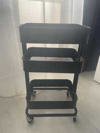Wózek czarny metalowy  barek IKEA