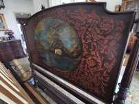 Vendo cama casal madeira mogno 150 X 180m