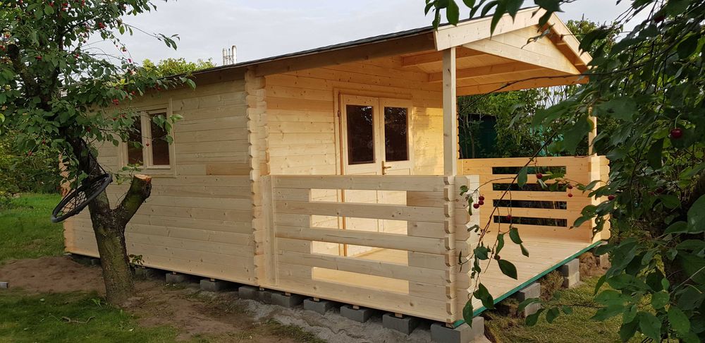 dostępny od ZARAZ SOLIDNY domek letniskowy + TARAS na ROD* 6x4*24 m2