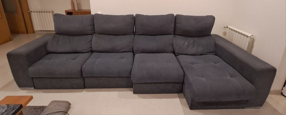 Sofá 4 lugares com chaise long