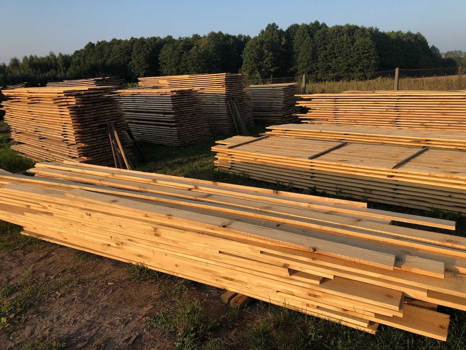 Deski 25mm sezonowane, calówka, tarcica budowlana na dach szalunek