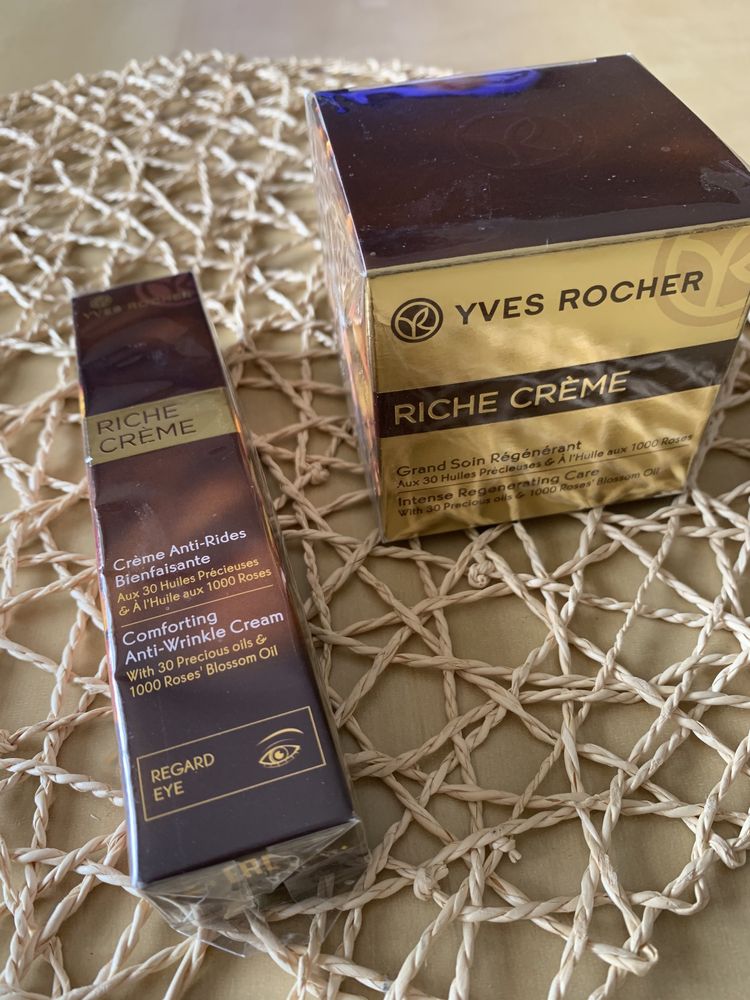 2 KREMY Riche Creme krem regenerujący+krem pod oczy Yves Rocher